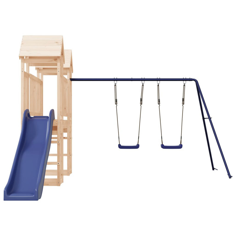 Gans Freeport Park Swing Set with 2 Swing(s) , 1 Slide(s), Brown