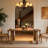 63-Inch Farmhouse Dining Table, Rustic Wooden Kitchen Table With Sturdy Legs