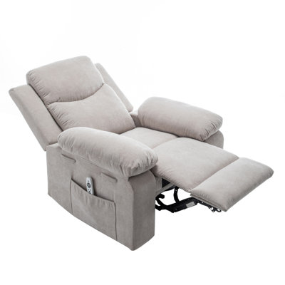 Power Recliner Chair With Adjustable Massage Function, Velvet Electric Power Lift Chair For Elderly With One Side Pockets, Recliner Chair With Heating -  STYLISH, OKKK612-W1998120239