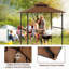 Pavillon de jardin 8 pi x 5 pi avec 2 tablettes et 7 crochets-107375149