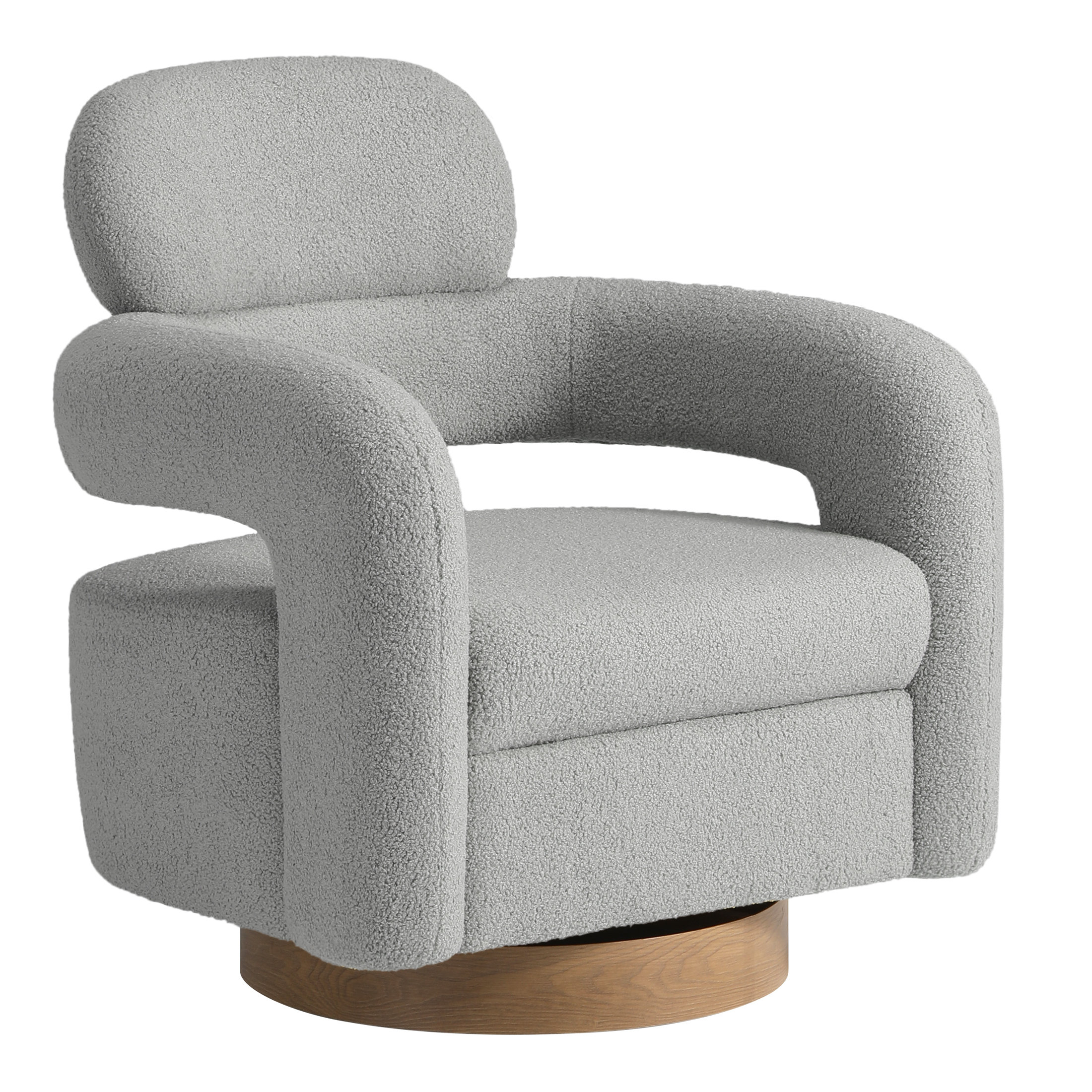 Hokku Designs 29" Wide Sherpa Swivel Chair & Reviews | Wayfair