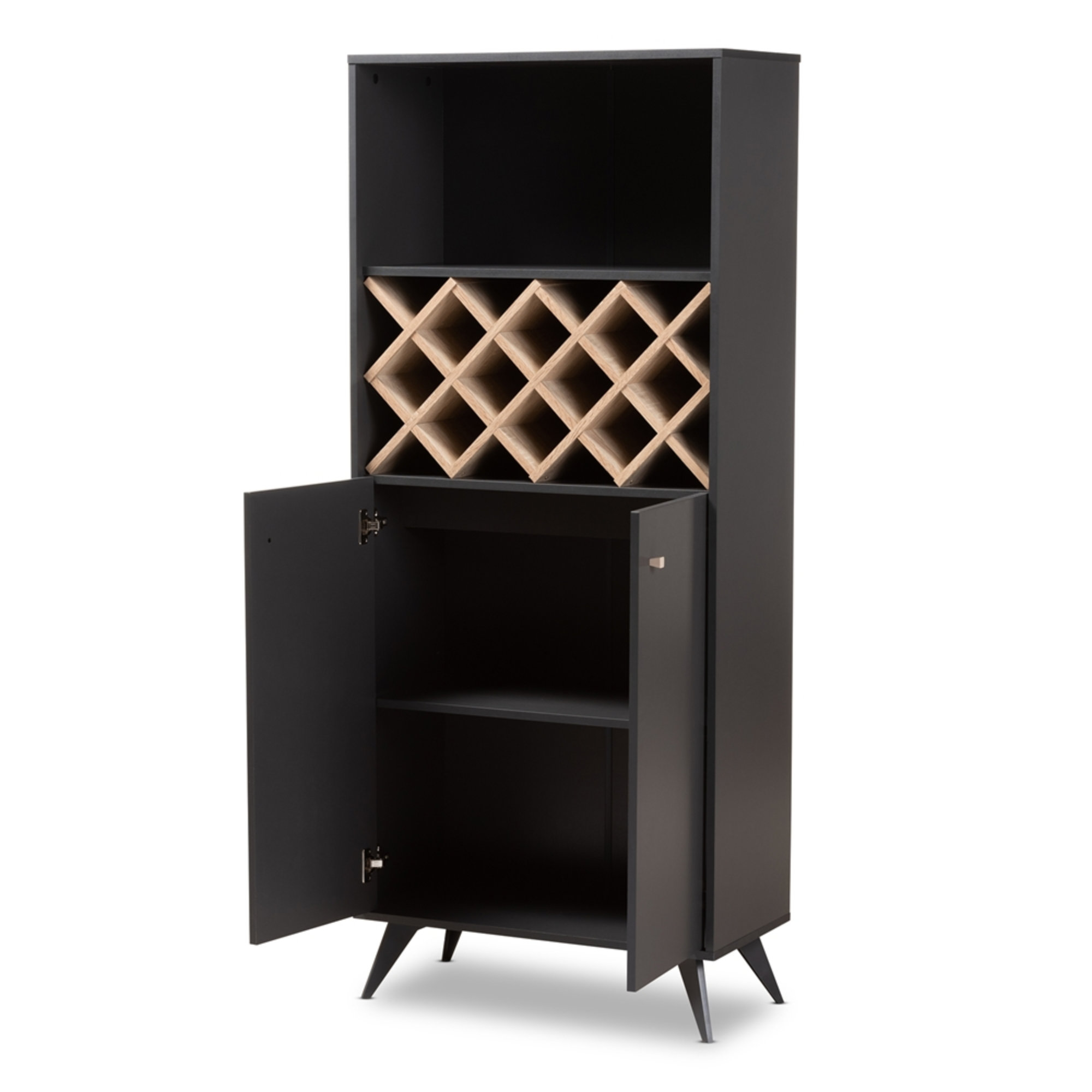 George Oliver Reedley Mid Century Modern Finished Wood Wine Bar Cabinet Wayfair