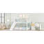 Lit superposé simple en métal avec glissade, lit pour enfant-373124137