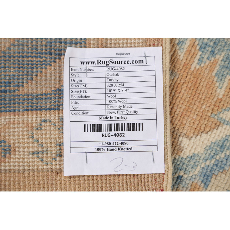 One-of-a-Kind 8'4" X 10'9" New Age Wool Area Rug in