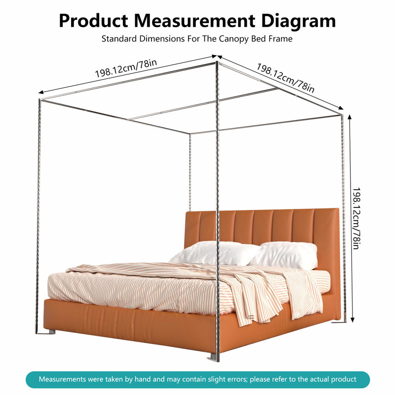 Califf Stainless Steel 4 Corner Mosquito Netting Bracket, King