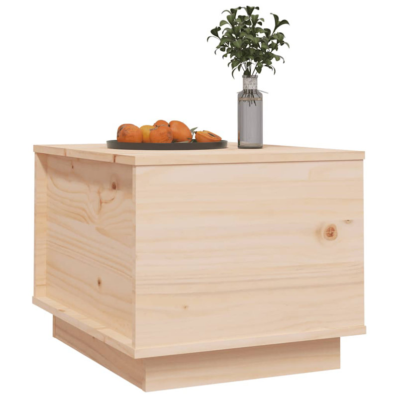 Coffee Table 35 Cm Solid Wood Pine, Natural, 35" H x 40" W x 50" L