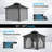 Aluminum Permanent Patio Gazebo with Double Roof-115801582