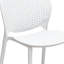 Ensemble de quatre chaises d'appoint blanches en plastique robustes-1276596547
