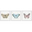 «Colorful Butterflies», ensemble de 3 reproductions d'art sur papier encadrées-1263504619