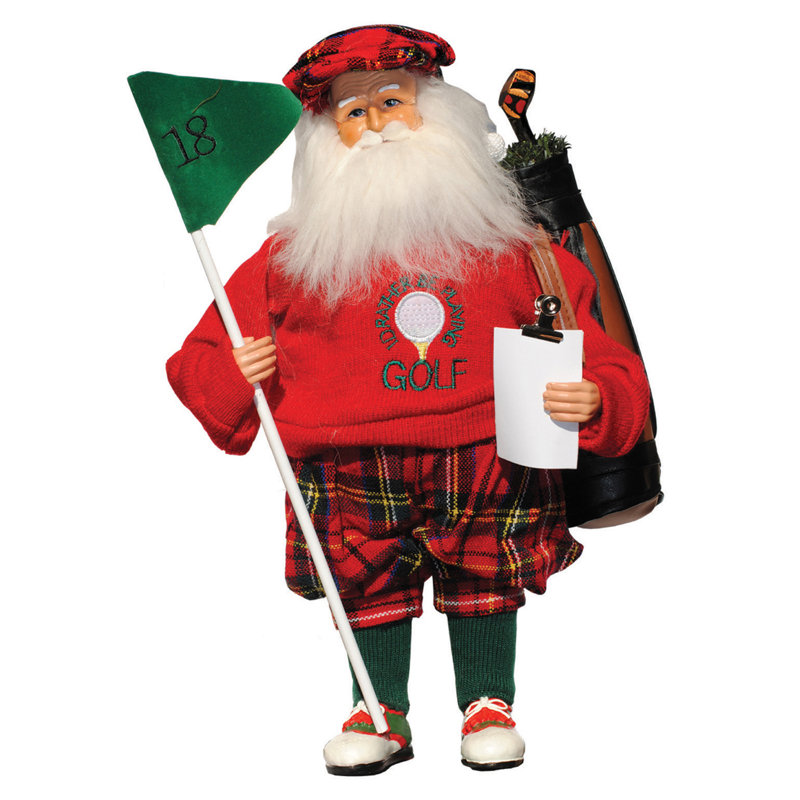 Je préfèrerais jouer au golf - figurine de père Noël