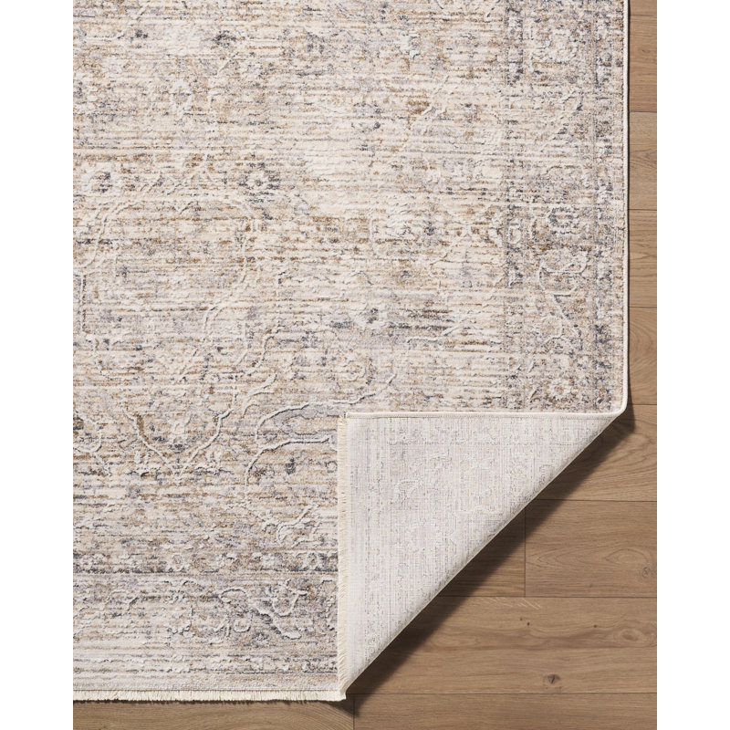 Brynner Machine Woven Rug, Rectangle 6'7" x 9'6", Brown/Beige/Tan/Gray/Cream