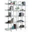 Bibliothèque à 5 niveaux avec bureau ouvert, tablette de style industriel rétro avec structure en métal