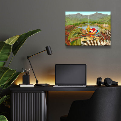 Epic Art 'Hunting Still Life 4'  by Delene Lambert Acrylic Glass Wall Art, 16" x 12"