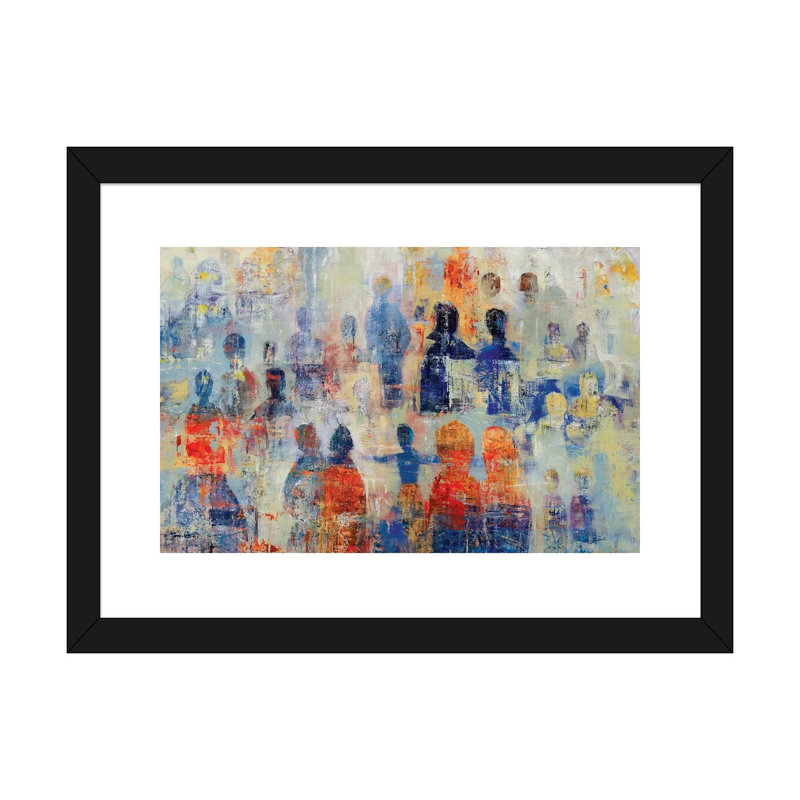 La communauté par Julian Spencer - reproduction d'art, Blanc, Papier encadré noir, H 24 po x l 32 po x P 1 po