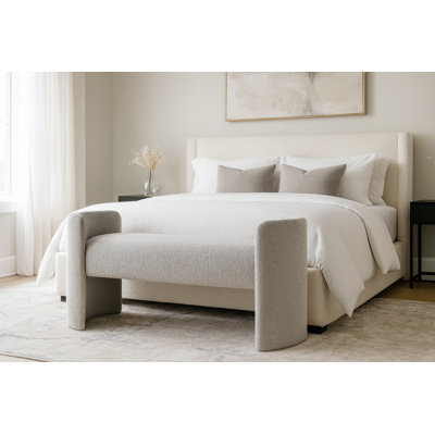 Banc en tissu Peyton Boucle