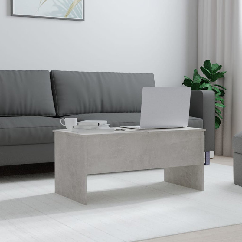 17 Stories Coffee Table Sonoma Oak 102X50.5X46.5 Cm Engineered Wood, Grey