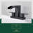Modern Two Hole Waterfall Centerset 4" 2-handle Bathroom Faucet with Pop Up Drain Assembly-108926381