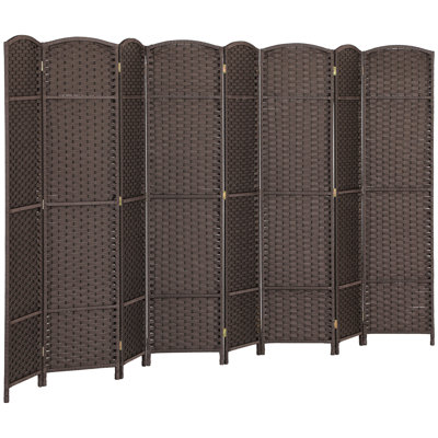 Room Divider, 8 Panel Folding Privacy Screen, 5.6