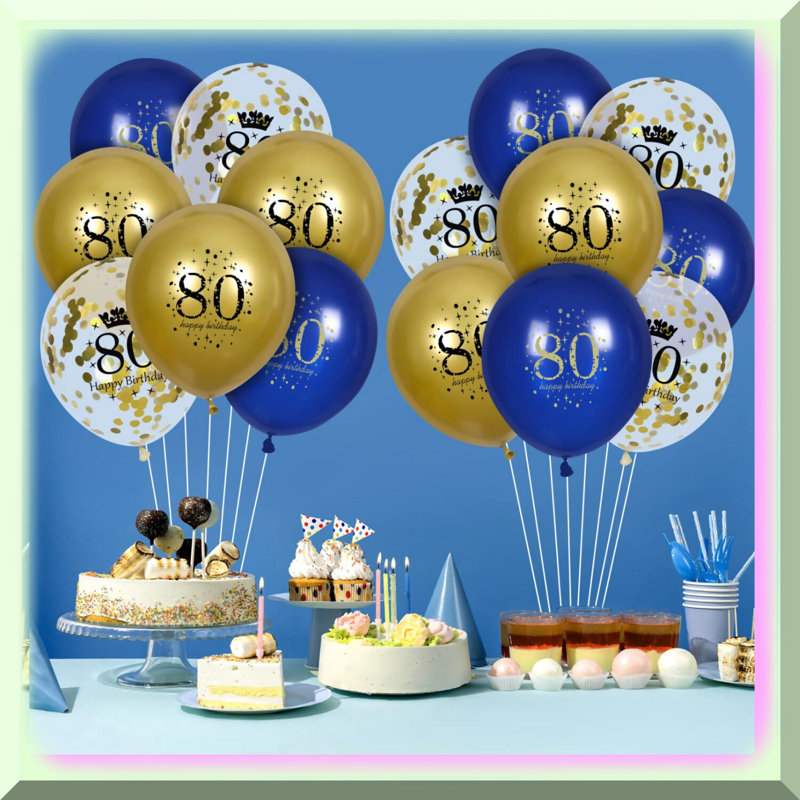 EcoParty Green and Black Birthday Swirls 16Pcs