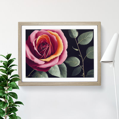 Beaming Rose Flower - Framed Print