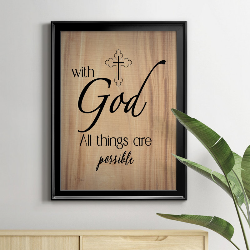 «All Things possible», art textuel sur toile, Noir, H 22,5 po x l 30,5 po x P 1,5 po