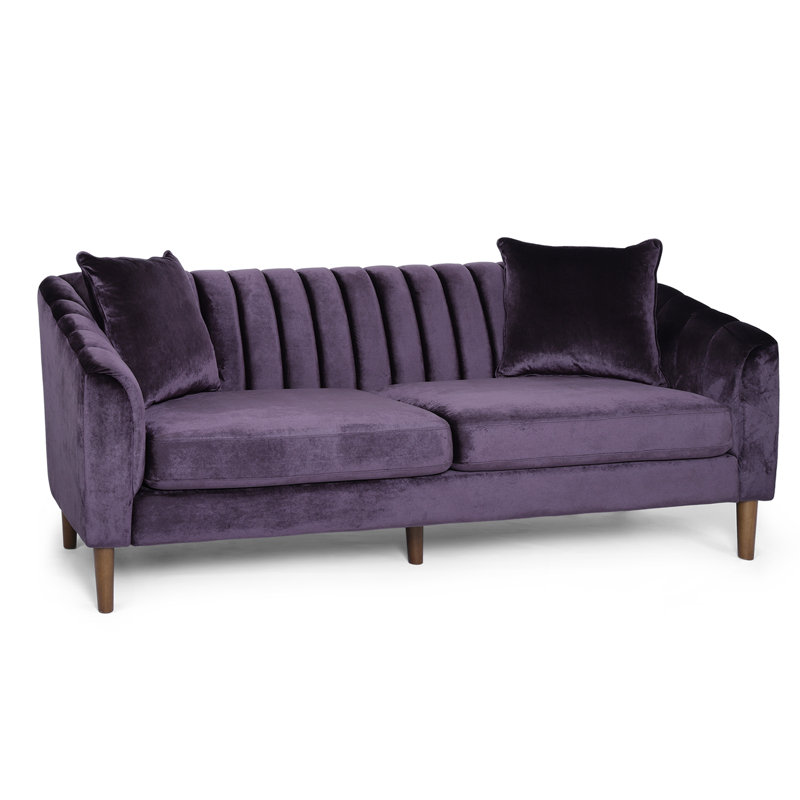 Avett Upholstered 84.5'' Sofa, Blackberry 100% Polyester
