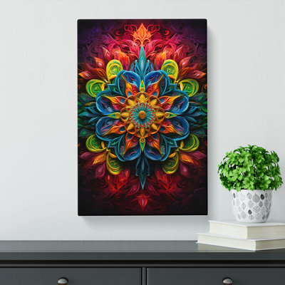 Mandala Neo-Plasticism Art No.2 - Wrapped Canvas