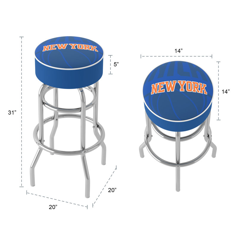 Swivel Upholstered Counter Stool with Metal Frame