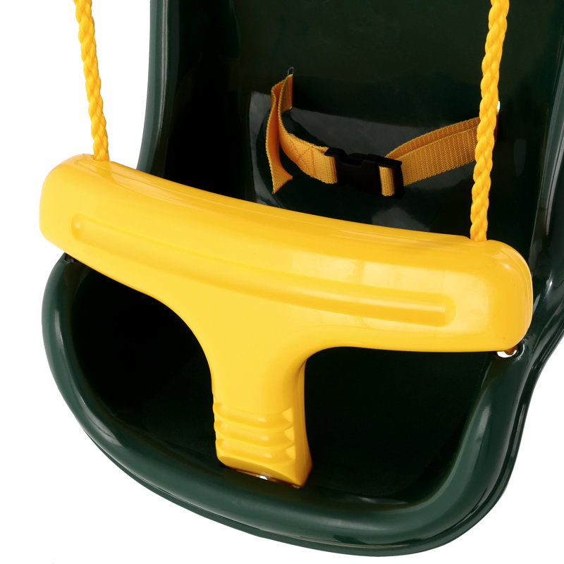 Plastic Bucket Swing with Rope, Green