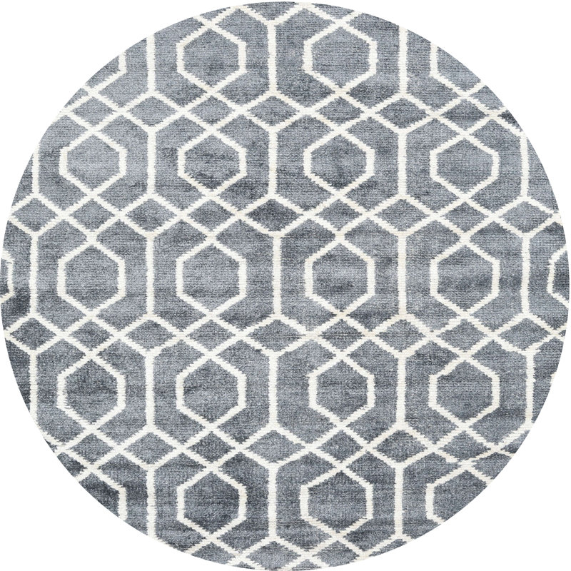 Geometric Indoor Rug, Round 3'