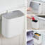 Poubelle de compostage de cuisine blanche avec couvercle, 2,4 gallons-126208516-126208519
