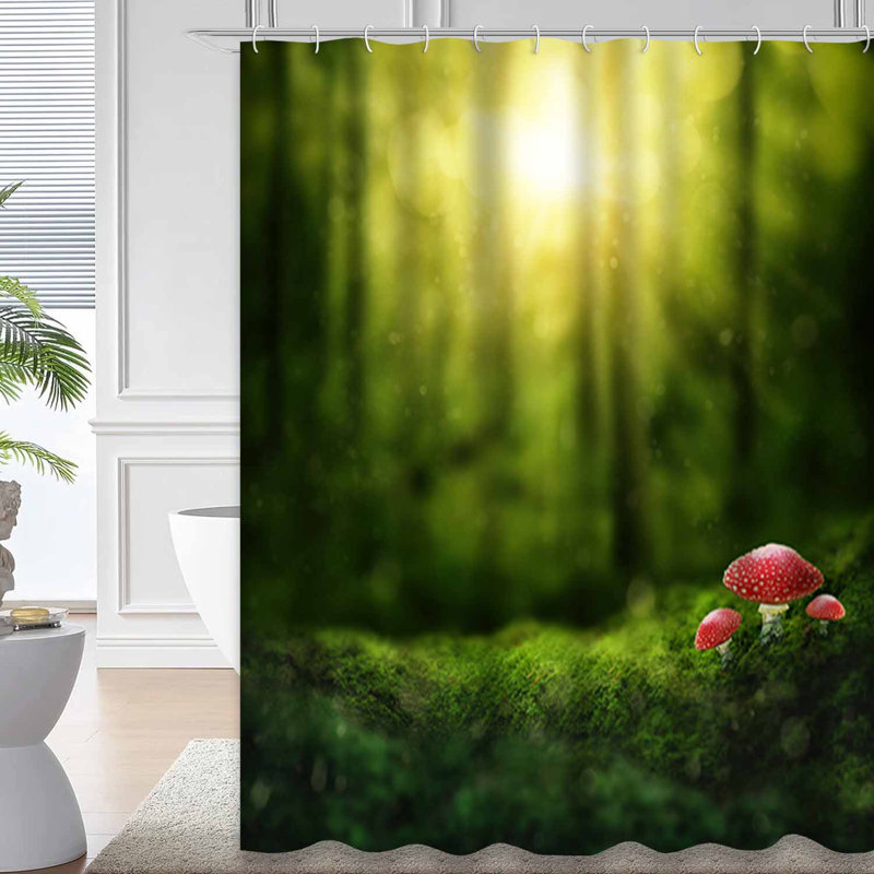 Rideau de douche Dark Forest Sunshine, L 72 po x l 84 po