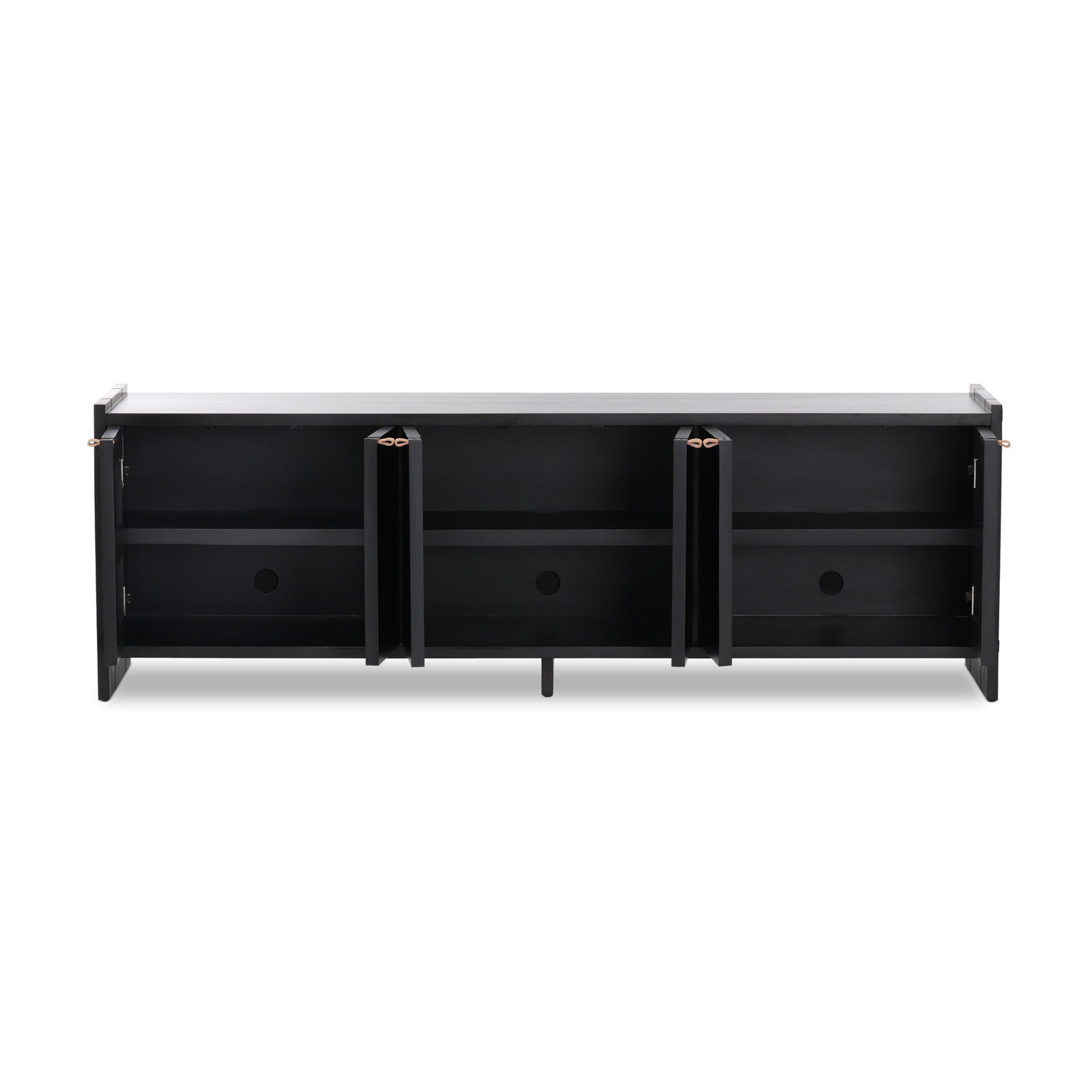 Handa 78 " TV Stand, Black Wash Poplar