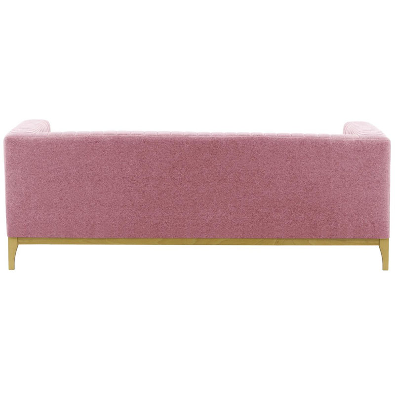 Bomia 3 Seater Sofa, Purple Polyester, Gold, 72cm x 201cm W x 83cm D