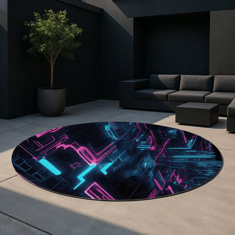 Tapis intérieur et extérieur Lumina, Rond 5 pi