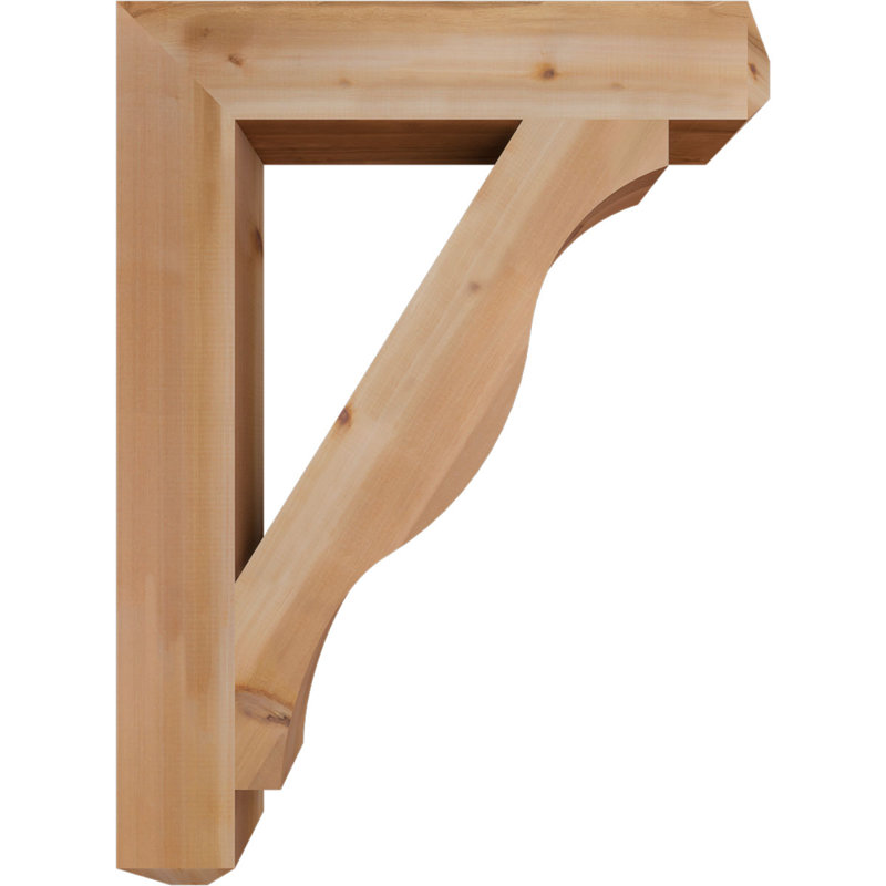 Support lisse Funston Craftsman, Cèdre rouge, H 46 po x l 5,5 po x P 34 po
