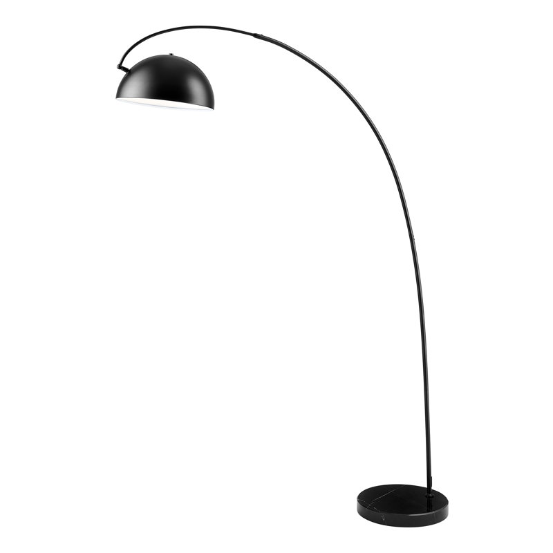 Lampe sur pied Raelynn, Noir, Noir