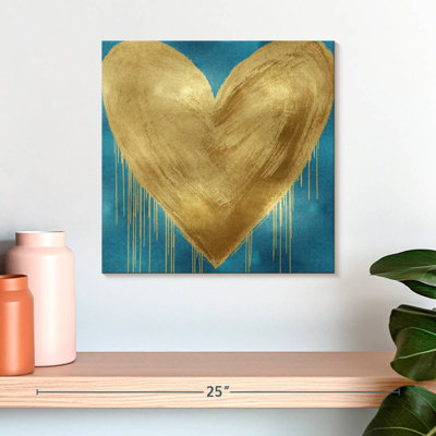 Hardie Big Hearted Gold sur turquoise
