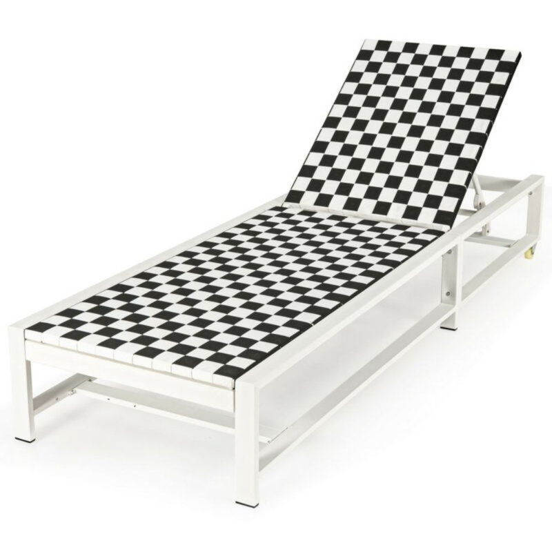 Chaise longue de patio inclinable