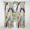 Gris et jaune mosaïque IV - rideau formes abstraites - rideau occultant - 1 panneaux