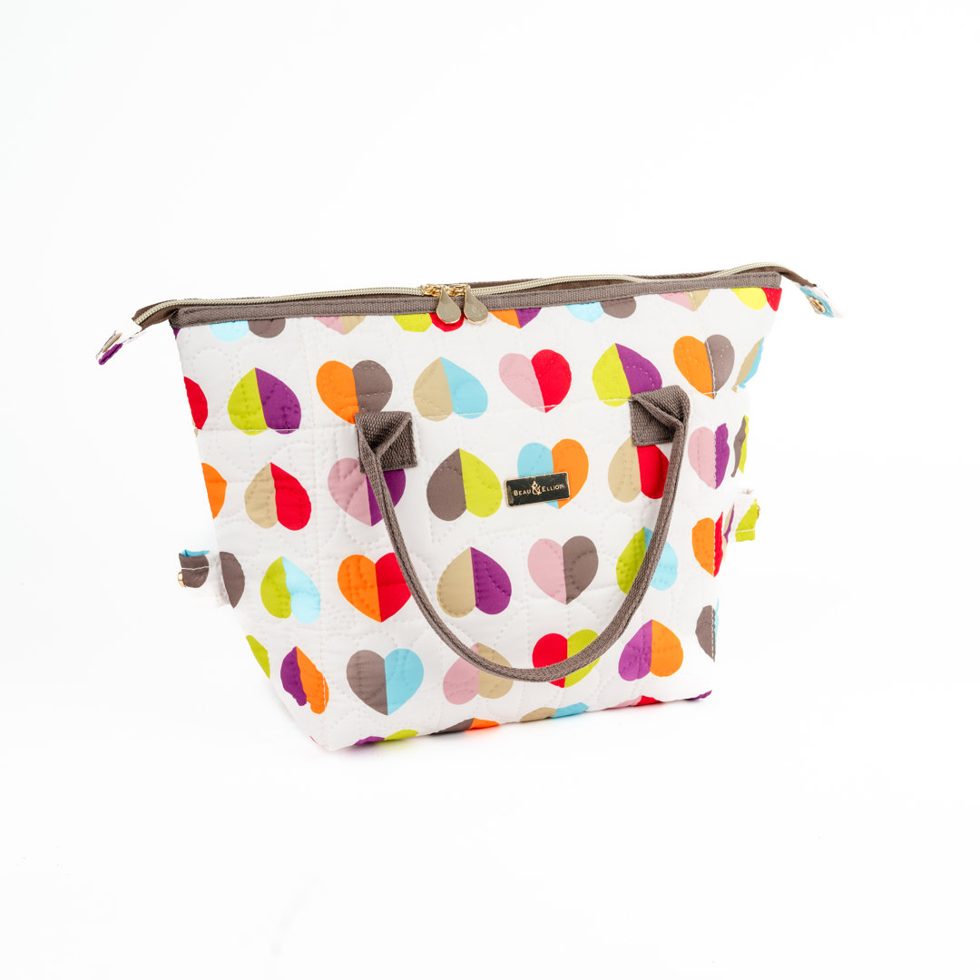 Oxford Quilted Confetti Convertible Lunch Bag