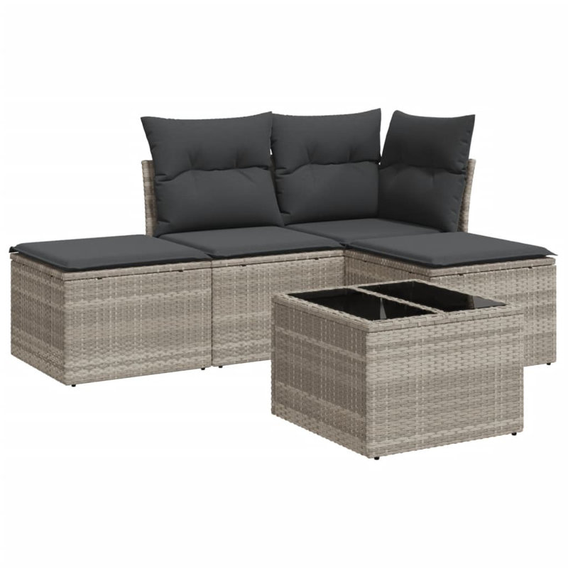  Garden Sofa Set Light Grey, Dark Grey
