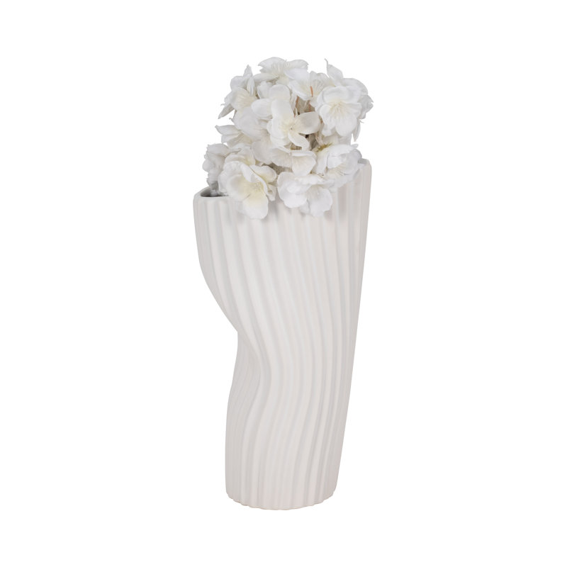 Koussi Handmade Stoneware Table Vase, 12" H x 6" W x 6" D