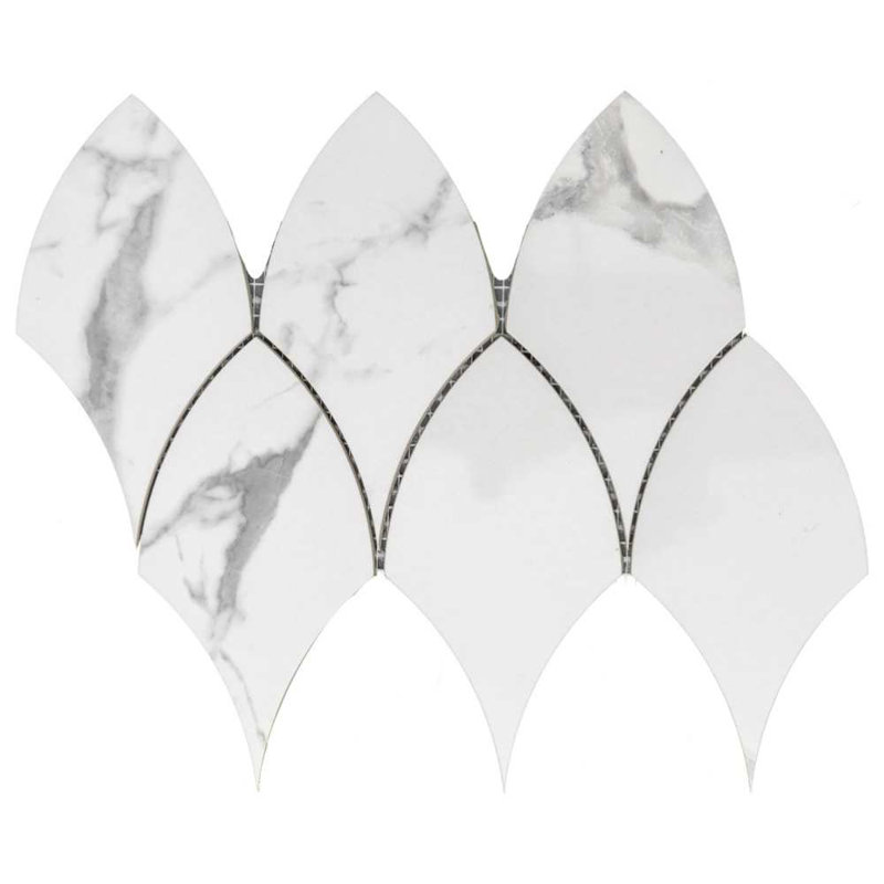 Stately Duchess 8" x 12" Porcelain Mosaic Wall & Floor Tile, Calacatta