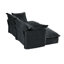 Canapé modulaire en velours côtelé avec 2 repose-pieds et coussins Gregory