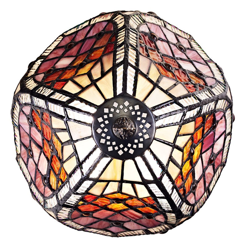 Glenwood Handmade Beaded Stained Glass Tiffany Table Lamp, 36cm H x 20cm H x 20cm D