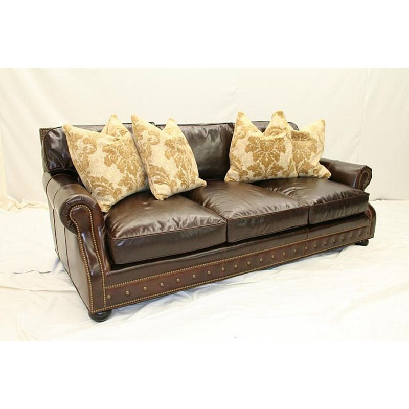 Leather Sofa, Galaxy Yellow, Old Gold E, Ebony