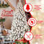 Arbre de Noël floqué pré-éclairé avec lumières blanches chaudes, pointes en PVC, fil mémoire dépliable automatiquement, support facile à assembler et support en métal stable - décor des Fêtes enneigé-115293855