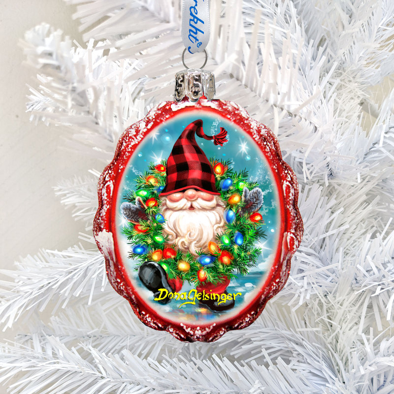 3.5'' Glass People Holiday Shaped Ornament