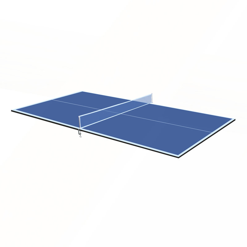 Plateau de conversion de tennis de table pliable et portable de 8 pi de taille moyenne pour jeux d'intérieur, installation et rangement faciles